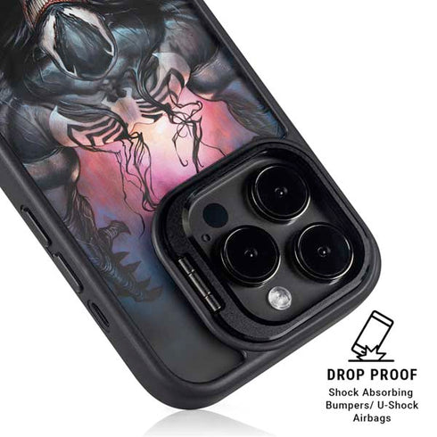 Marvel Venom Absolute Carnage by Adi Granov iPhone 15 Pro Kickstand Case